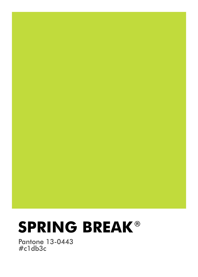 PANTONE SPRING BREAK