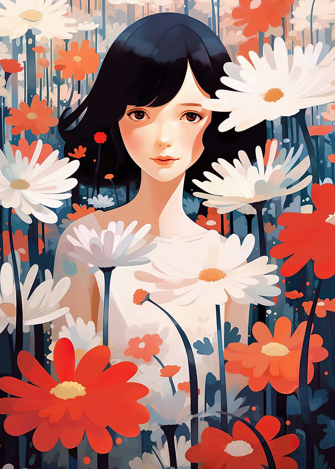 Daisy Girl Painting