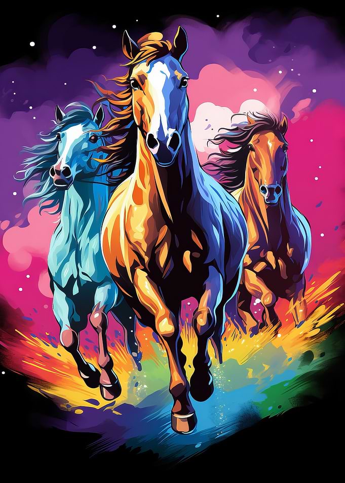 Horse Geometric Art