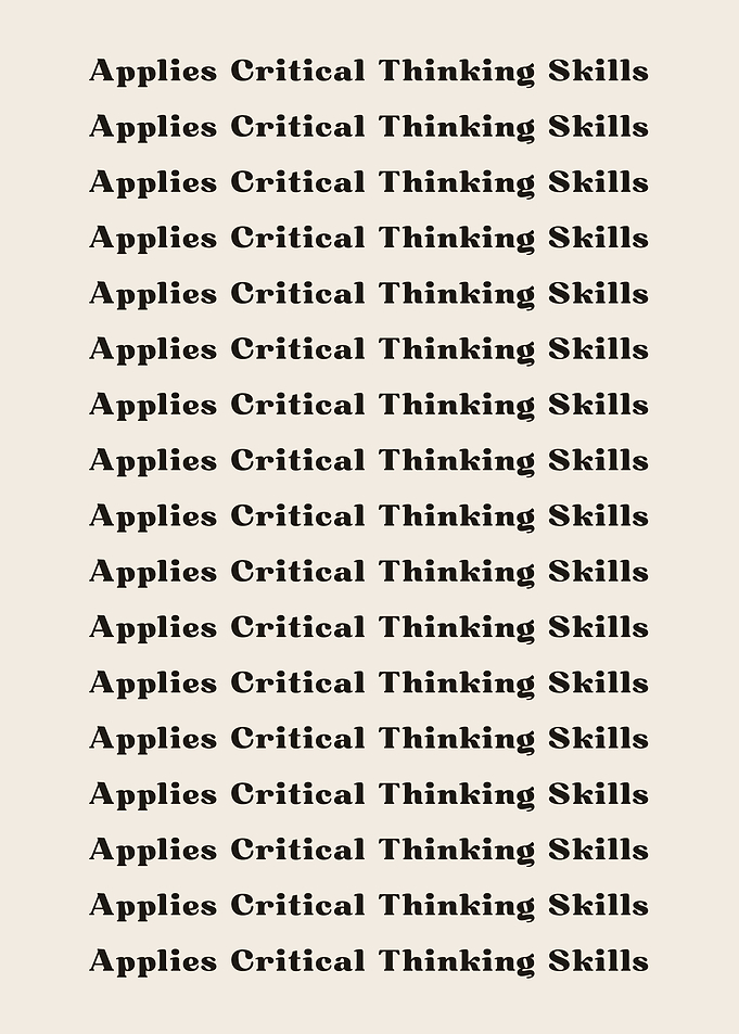 Applies Critical Thinking