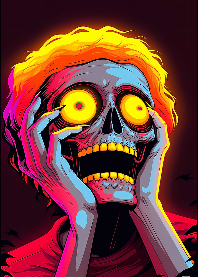 Screaming Skull Art