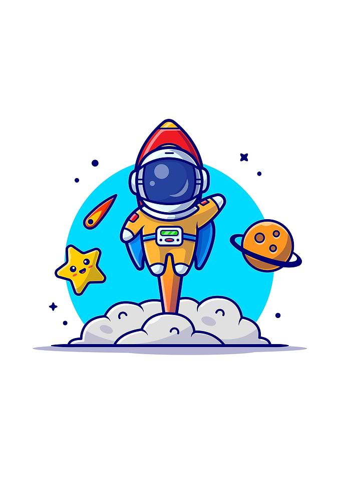 Cute Astronaut Launch