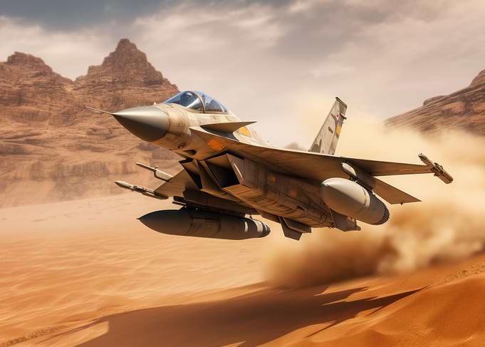 Jet fighter low