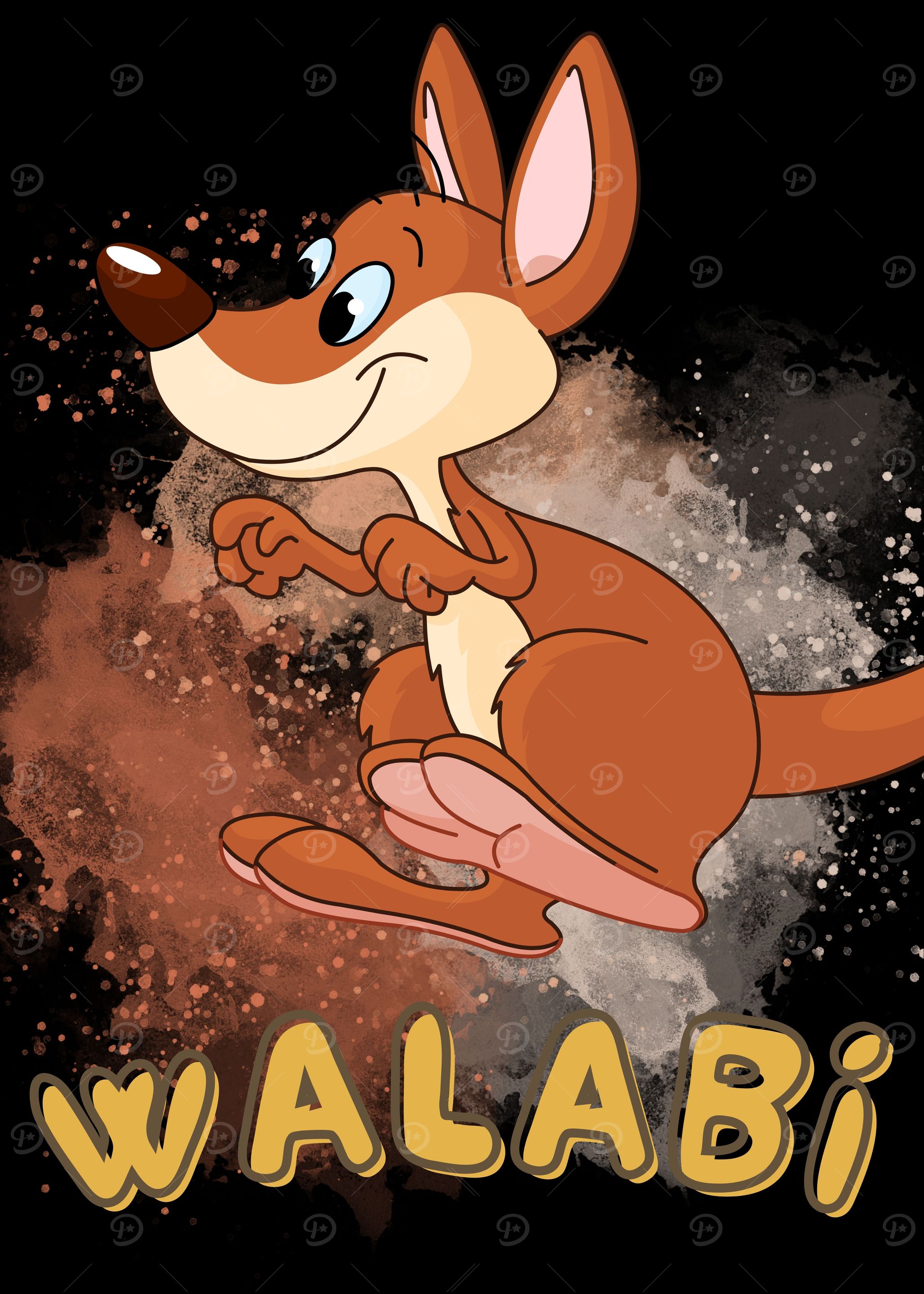 walabi in vektor