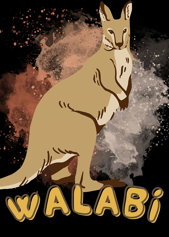 walabi in vektor