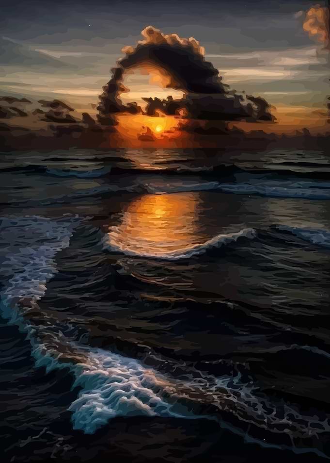 MONALISA SUNSET LANDSCAPE
