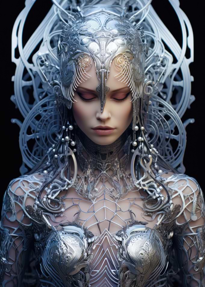 Futuristic Woman Portrait