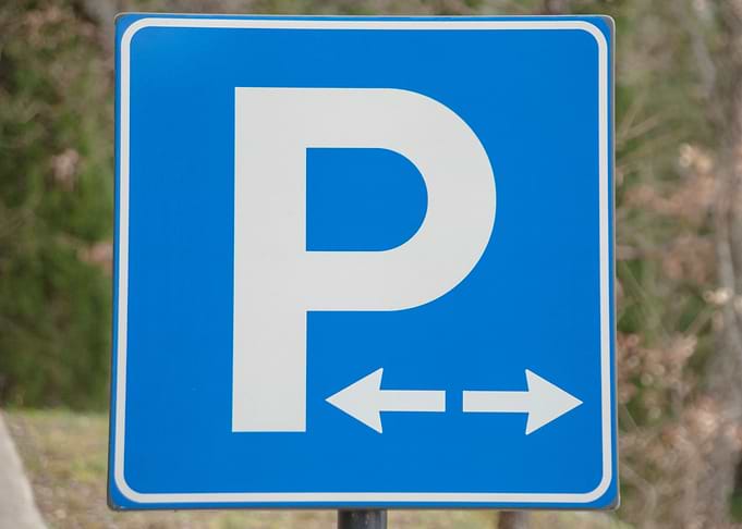 Parking sign outdoors