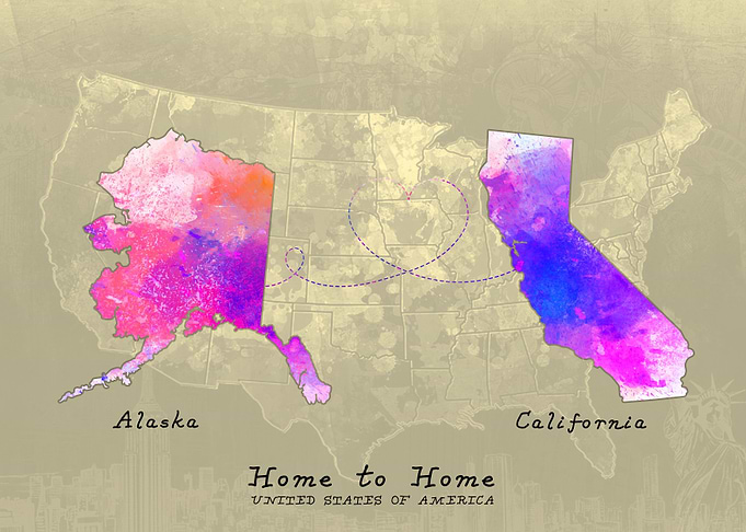 Alaska to California