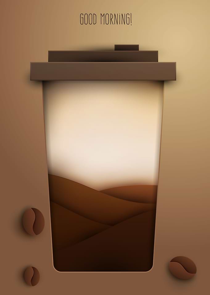 Coffee cup art