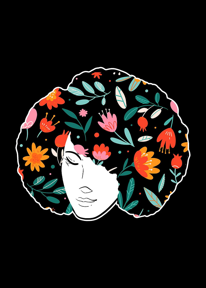 Afro Latina Flower Hair