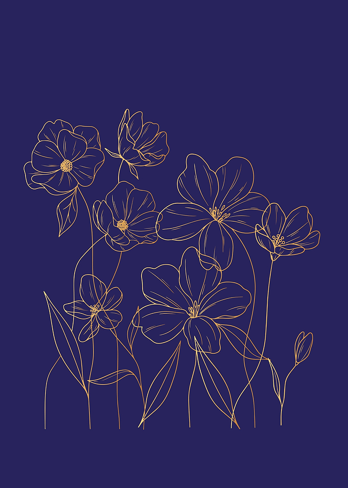 Flowers on dark
