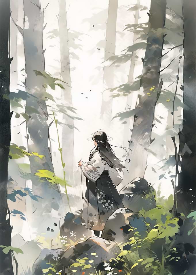Woman in Forest