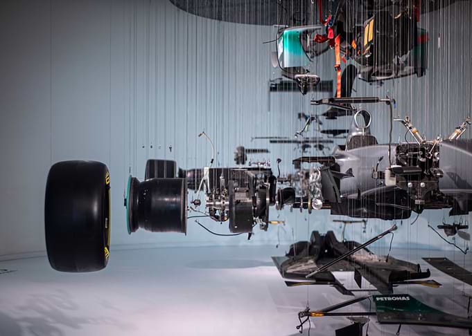 Mercedes F1 Car Exploded