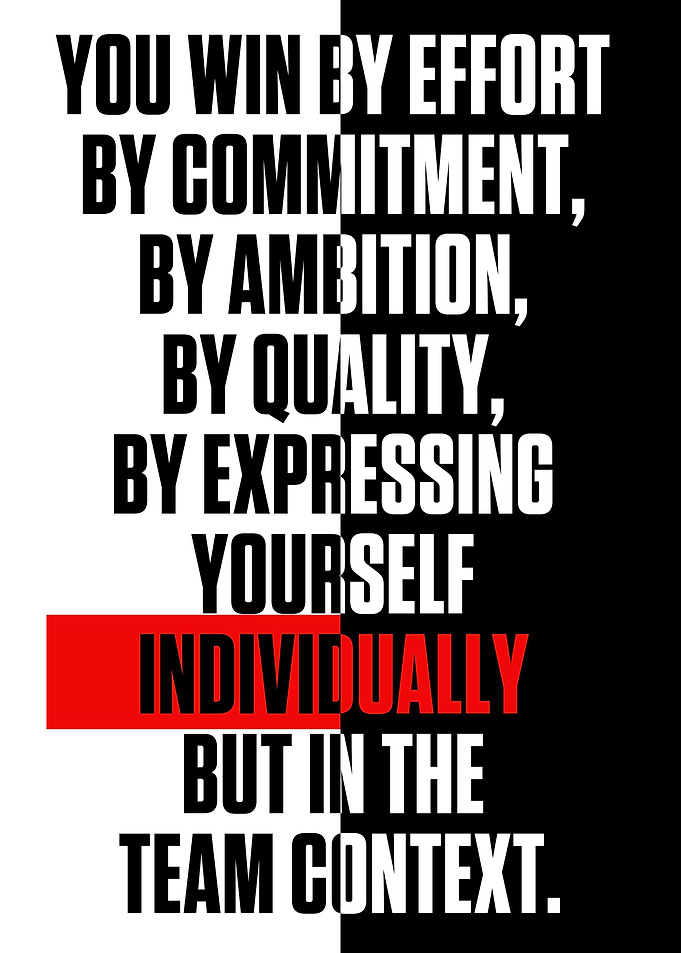 You win by effort by commi