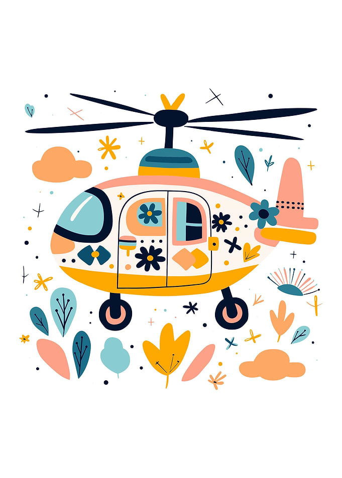 cute boho helicopter