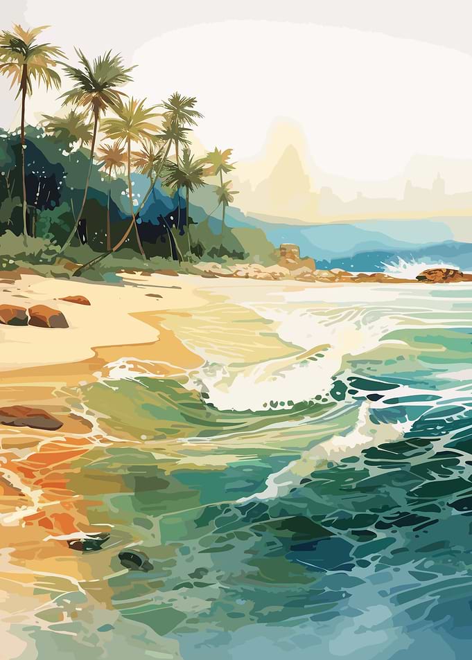 Sandy Tropical Beach Day