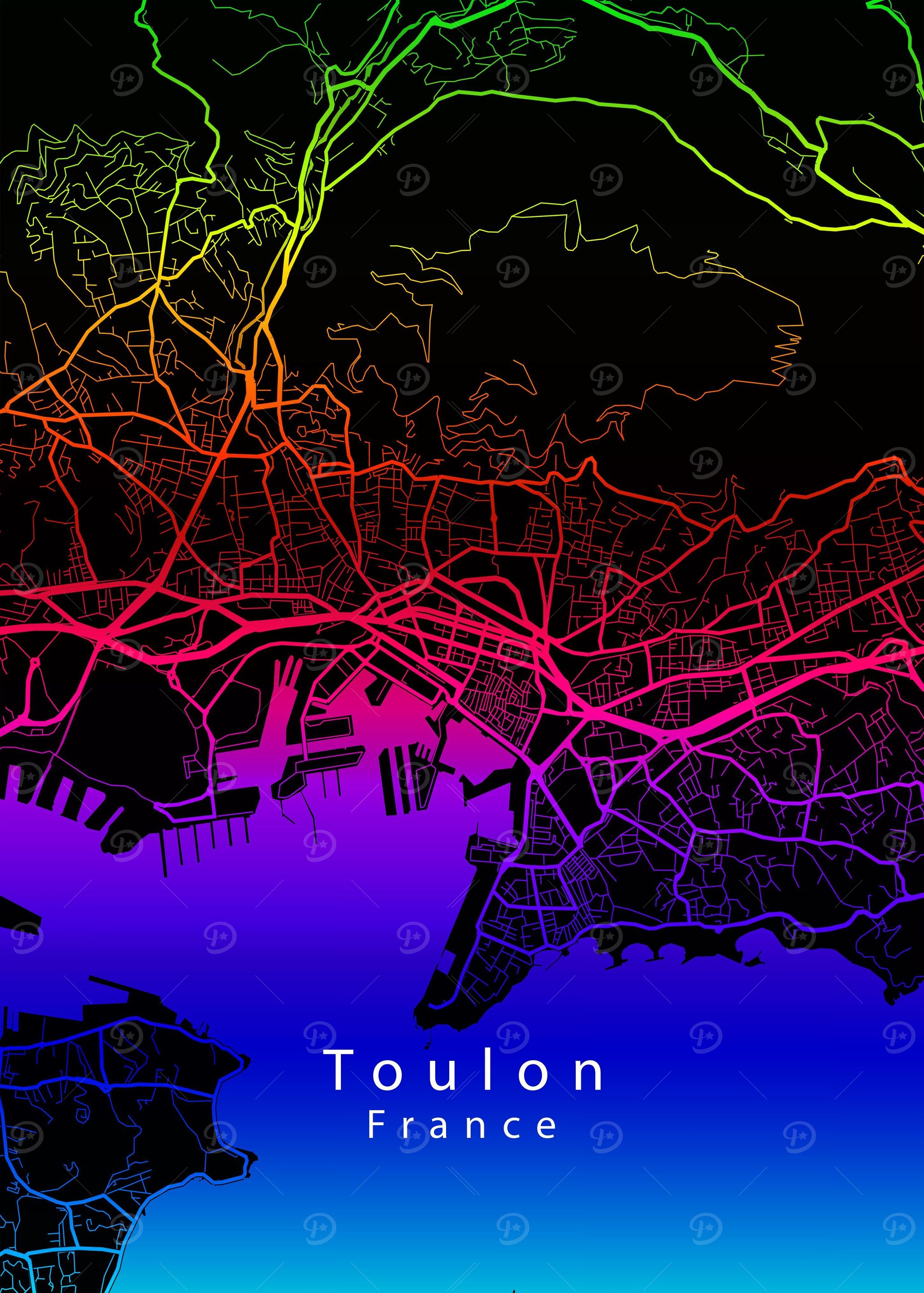 Toulon France City Map
