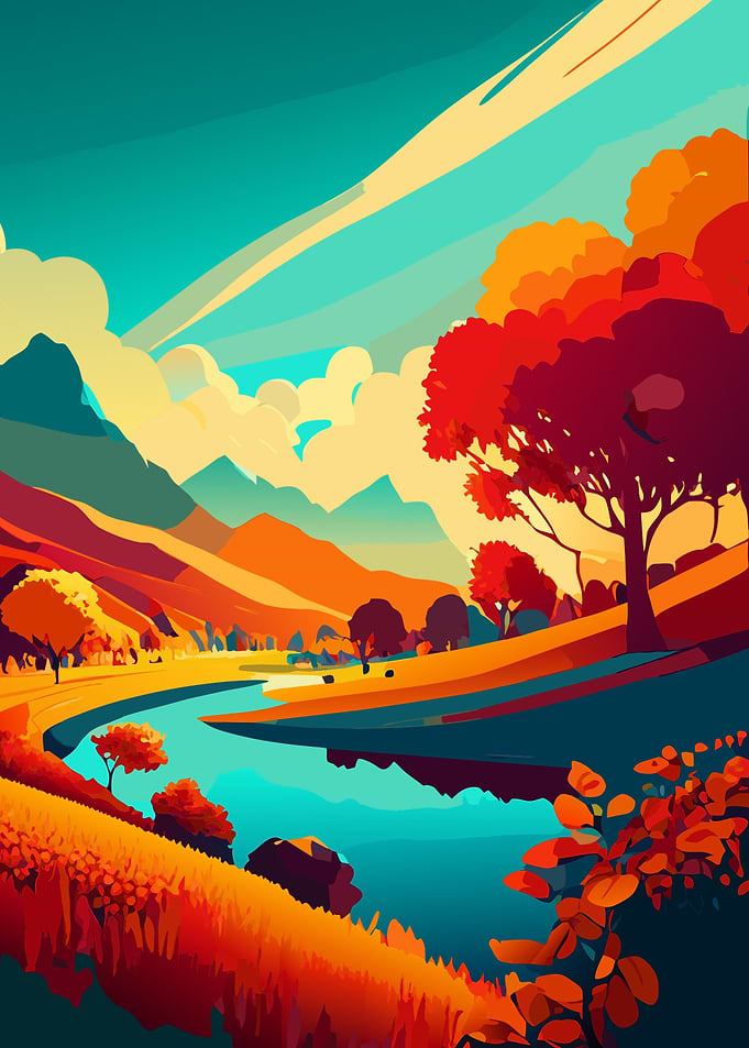 Nature River Landscape