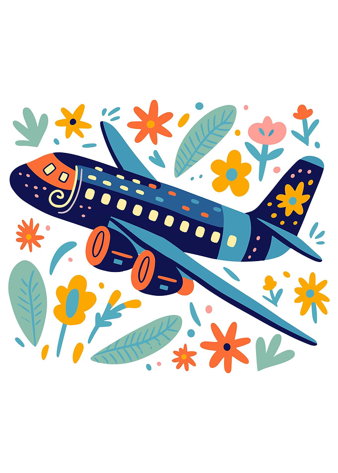 cute boho plane