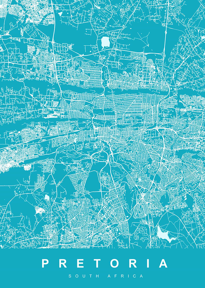 MAP PRETORIA SOUTH AFRICA