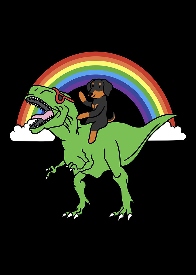 Dachshund T Rex Dinosaur