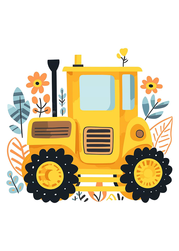 cute boho bulldozer