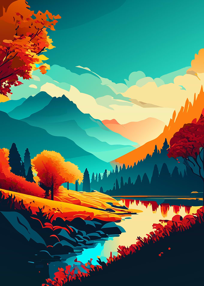 Nature Lake Mountains