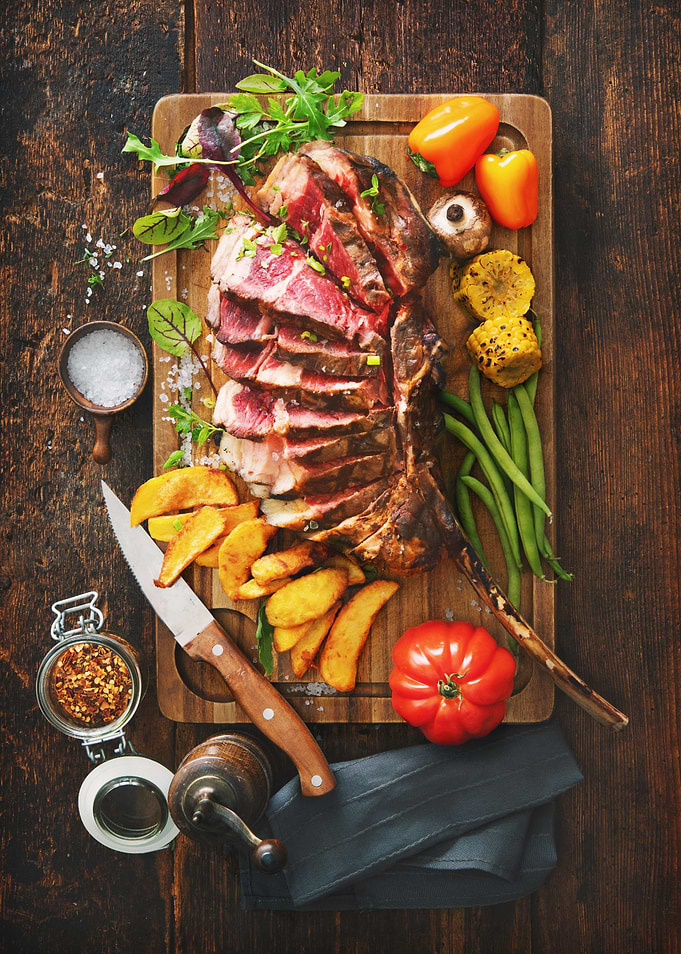 Grilled meat steak
