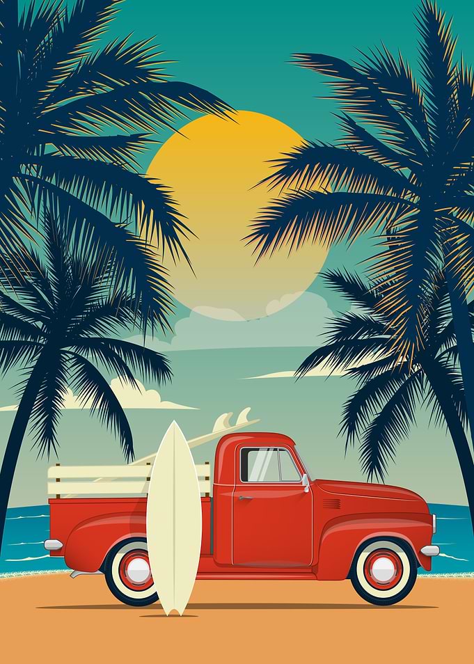 surfing truck