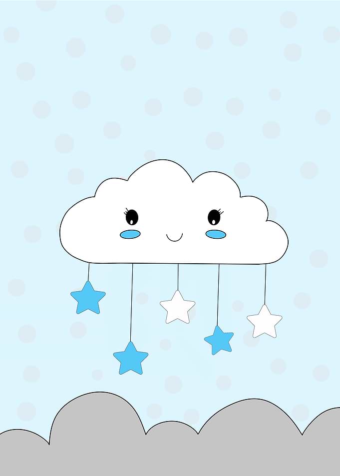 kids poster cloud