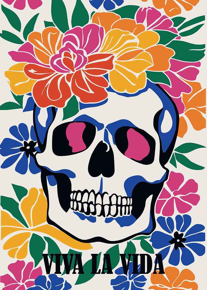 Viva La Vida Skull Design