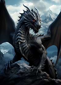 Majestic Black Dragon
