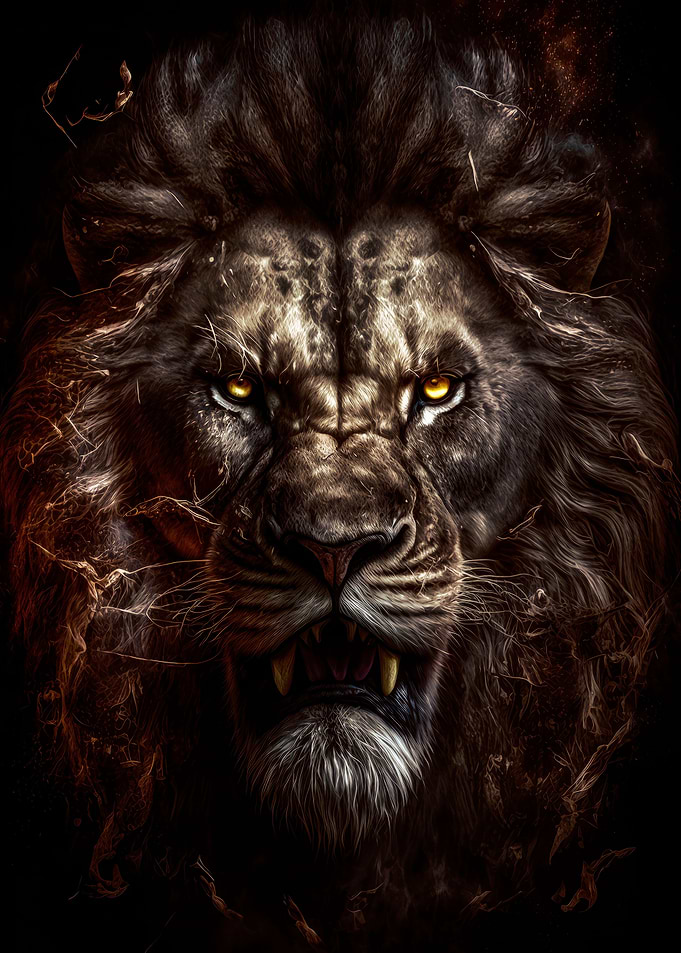 golden lion king art