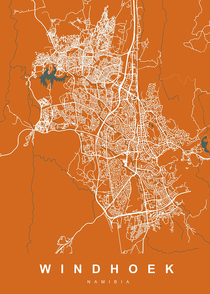 MAP WINDHOEK NAMIBIA