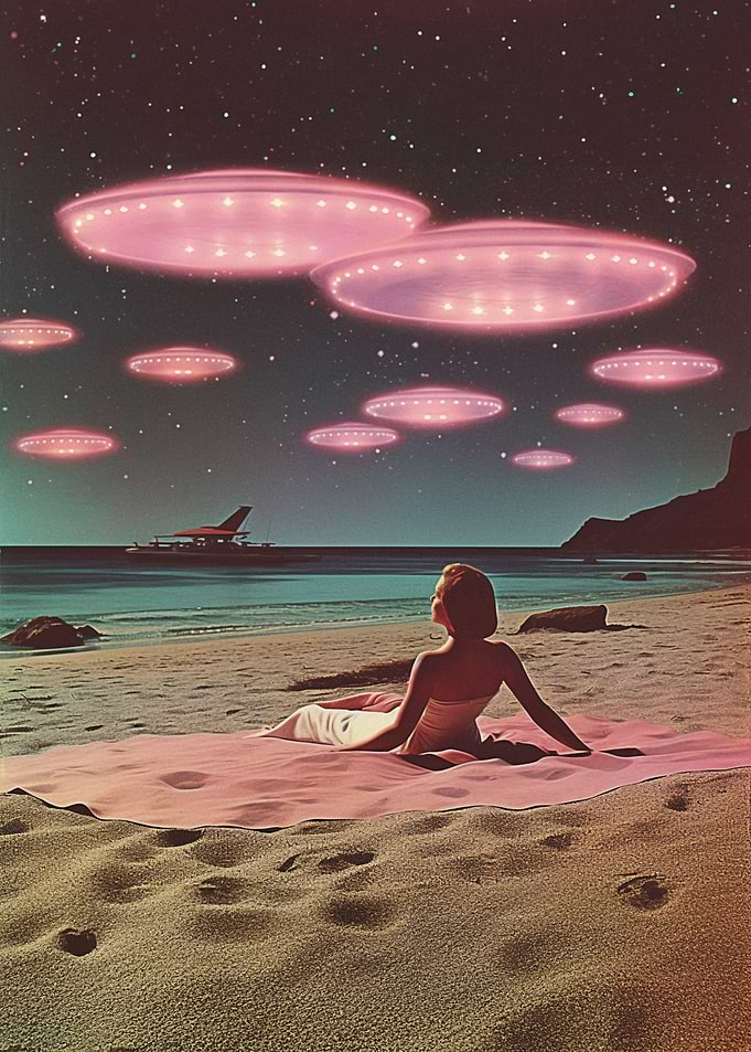 Alien Beach At Night
