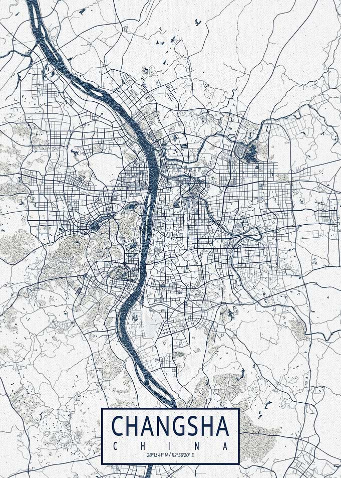 Changsha City Map Coastal