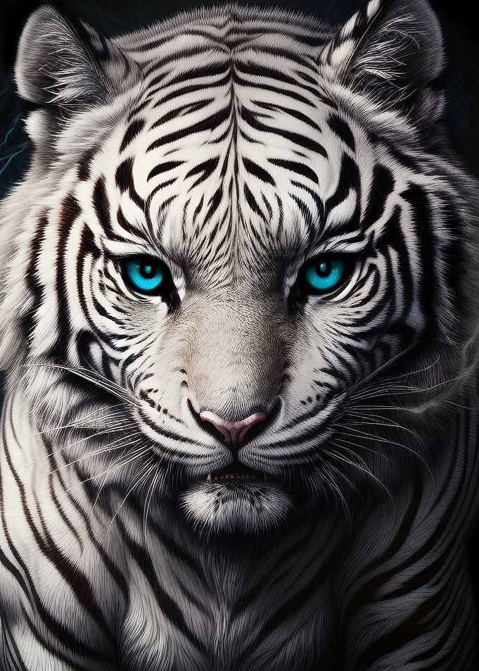 Blue Eyed White Tiger