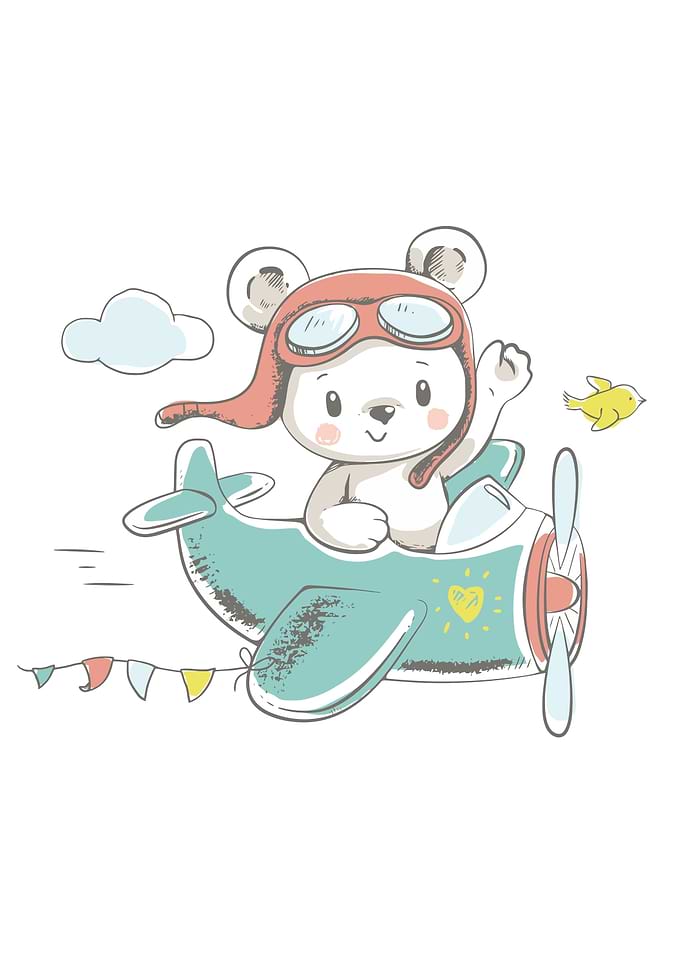 Baby Boy Plane Art