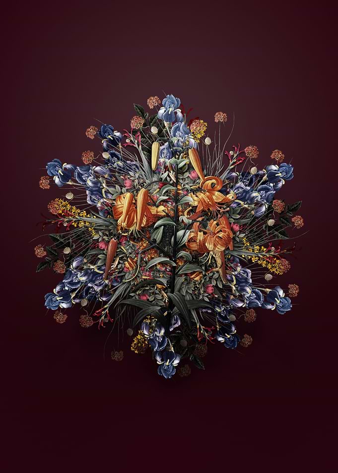 Tiger Lily Flower Wreath