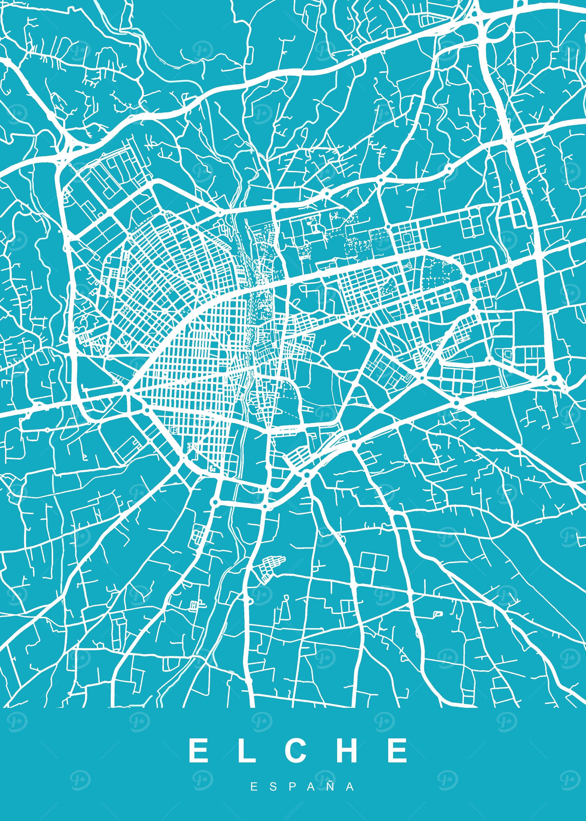 MAP ELCHE SPAIN