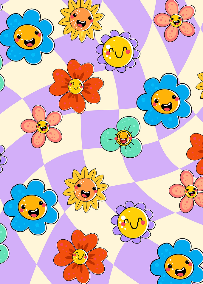 Funky Floral Smiley