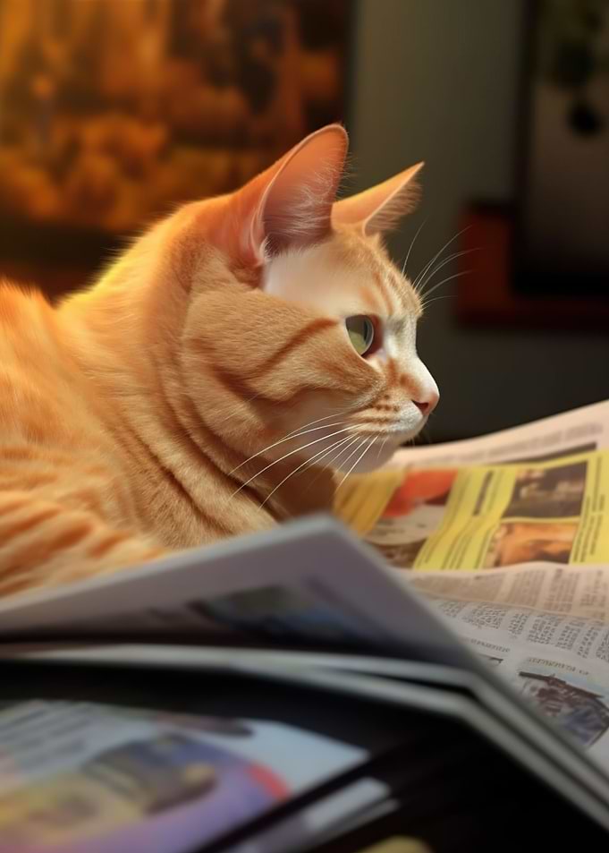 Kitty in the Library