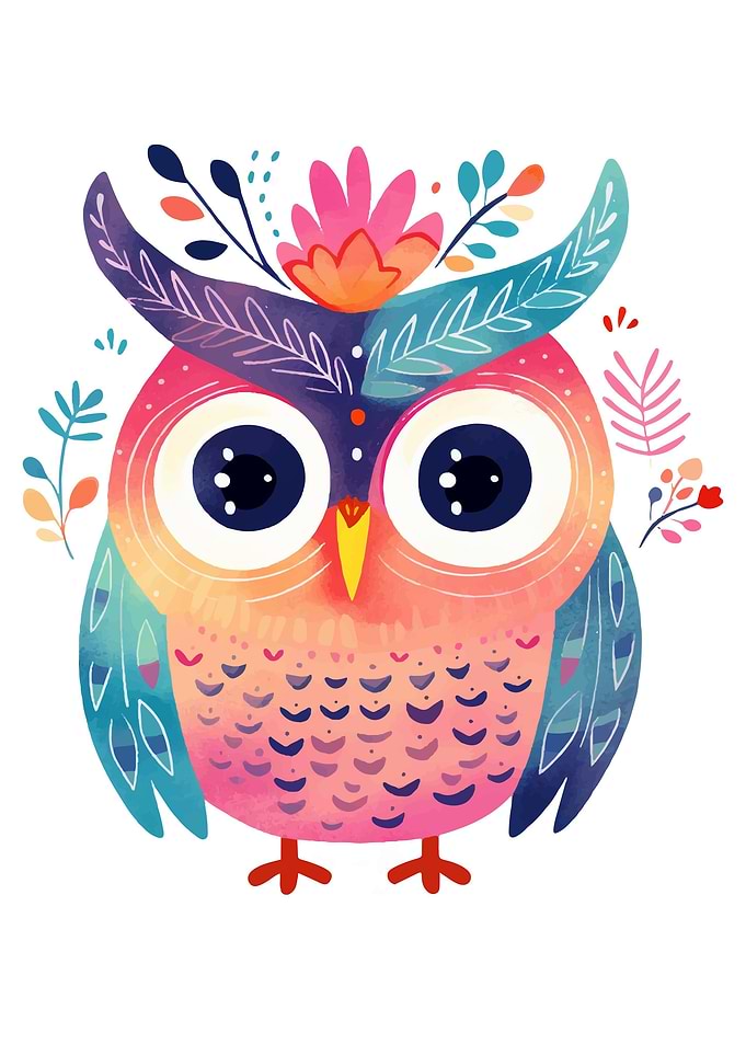 Cute Owl Boho Animal