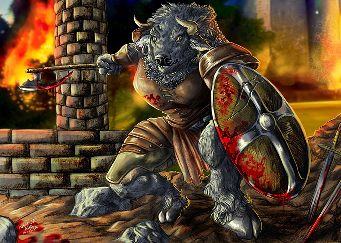 Minotaur warrior