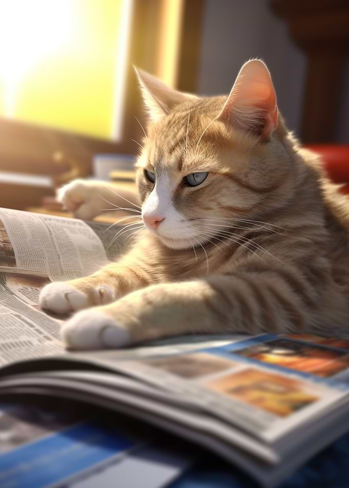 Bookish Cat Design