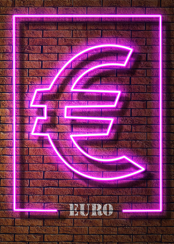 NEON EURO SIGN