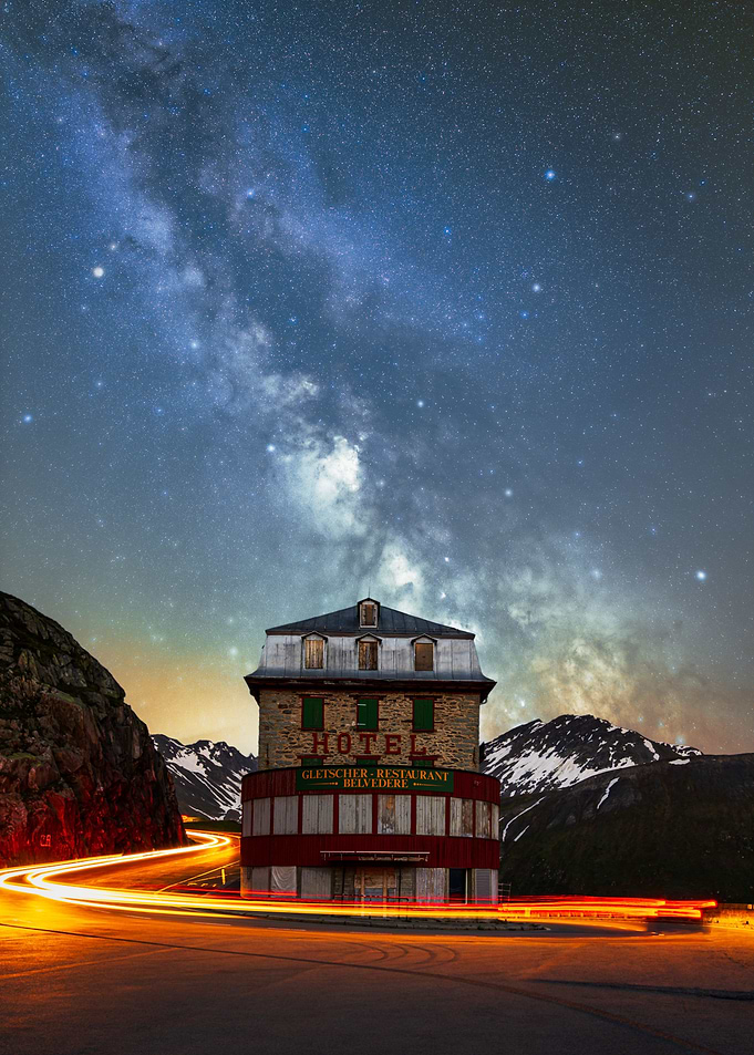 Milky way alps Belvedere