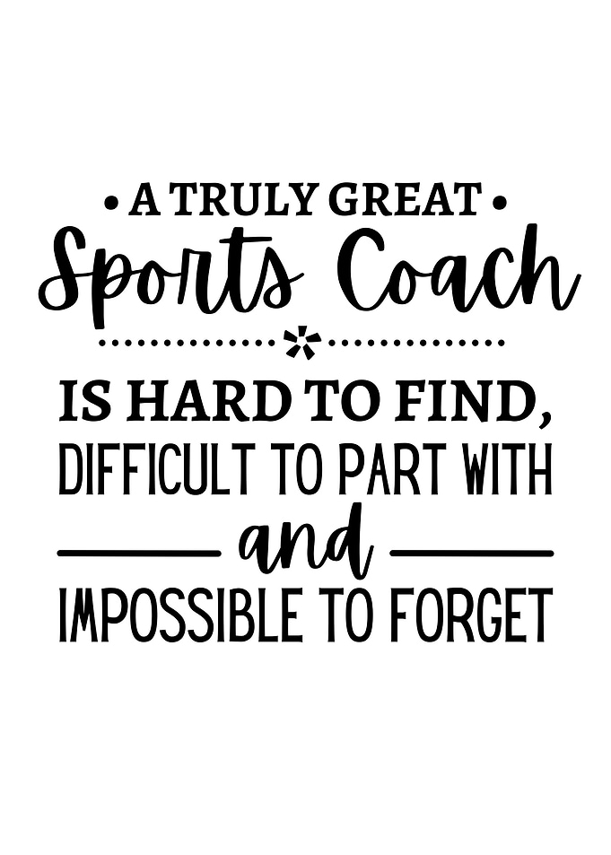sports coach appreciation