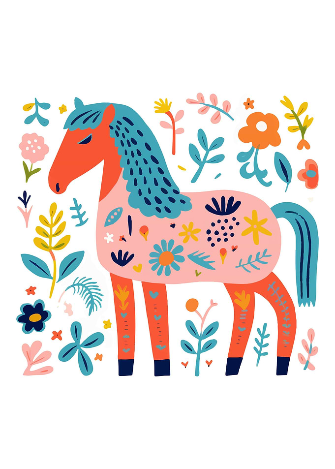 Cute Horse Boho Animal